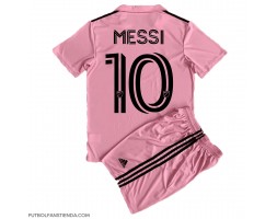 Inter Miami Lionel Messi #10 Primera Equipación Niños 2023-24 Manga Corta (+ Pantalones cortos)